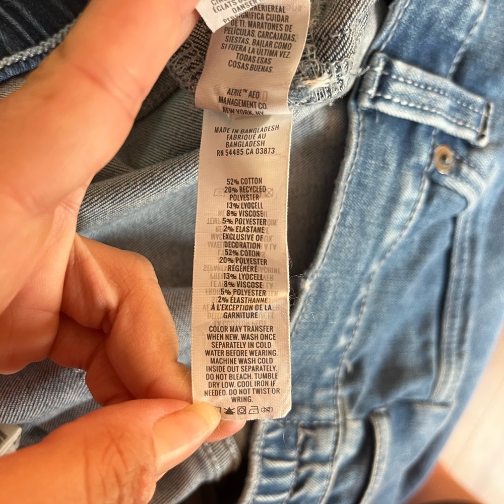 Aerie women’s jeans/ jeggings baby flare size L soft stretchy, elastic waist EUC - Picture 5 of 7